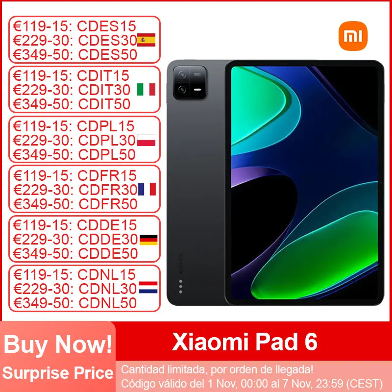 Globale Version Xiaomi Pad 6, mi Tablet, Löwenmaul®870,11 LCD-Display,144Hz WQHD Augen pflege,