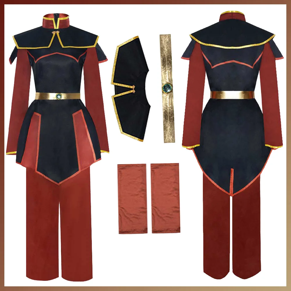 

Wholesale Azula Cosplay Role Play Suits Cartoon Last Cosplay Airbender Costume Adult Women Roleplay Female Fantasy Party Clothes