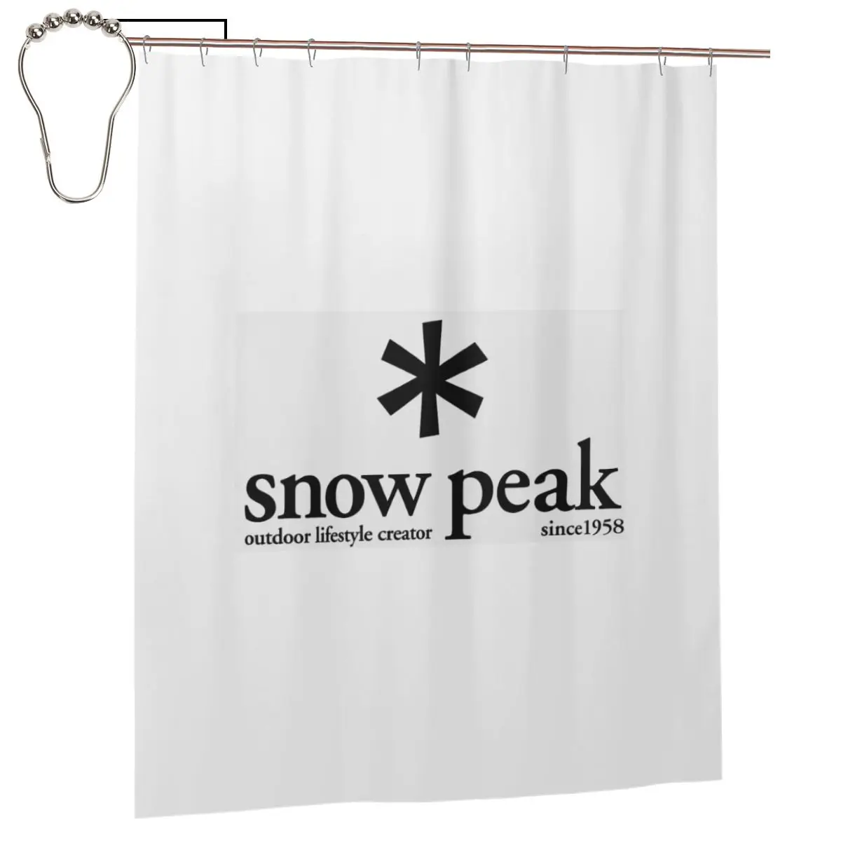 

Роскошная водонепроницаемая шторка для душа Snow Peak из полиэстера с крючками