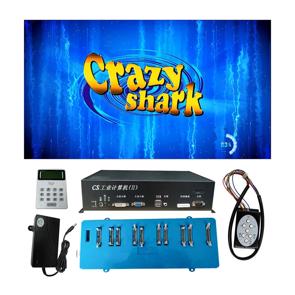 

4/6/8/10 players Crazy Shark Fishing Hunter Arcade Shooting Fish Game Machine Host Accessories For Fish Hunter Machine