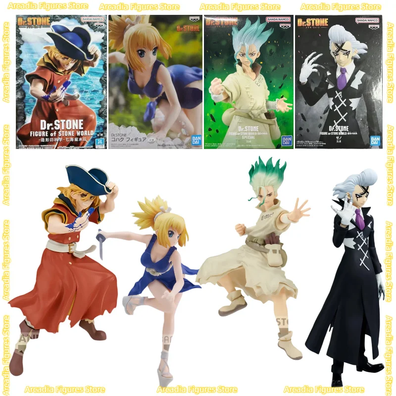 [En Stock] Figuras de Acción Originales de Anime Spiri BANPRESTO Dr. Stone: Kohaku, Nanami, Ryuusui, Ishigami, Senkuu, Xeno, Wingfield
