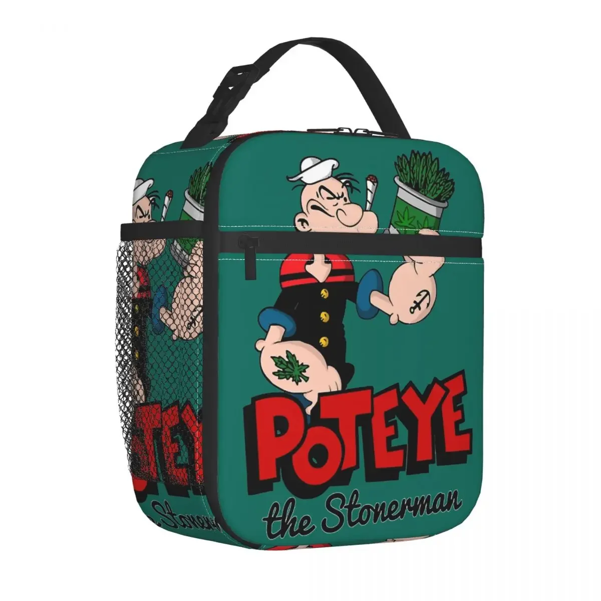 P-Popeyes Comics Insulated Lunch Bag Cooler Bag ReusableLunch Container Portable Tote Lunch Box Bento Pouch Work Travel