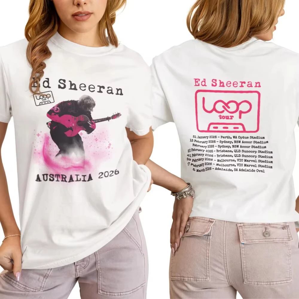 Ed Sheeran Loop Tour Women Men T-shirt Ed Sheeran Australian Tour Shirt Ed Sheeran Merch Loop Tour Australian Loop Tour Merch