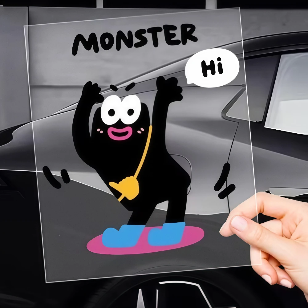 

monster car decal decorative sticker, waterproof animation vinyl decal, suitable for car window decoration motorcycle