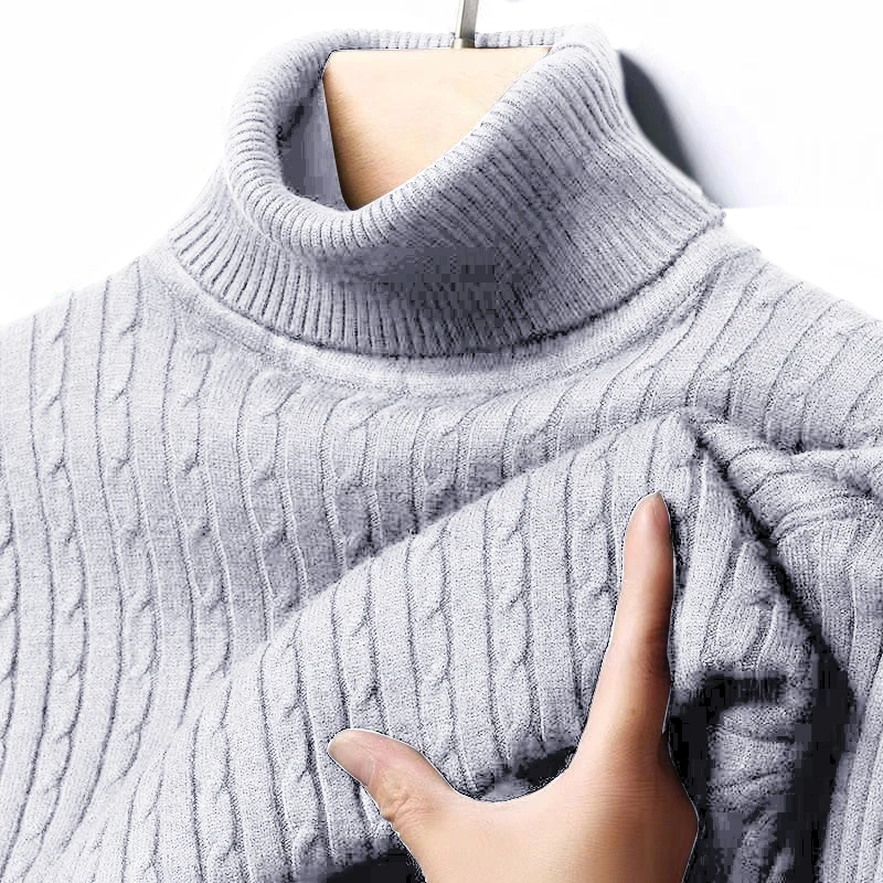 الخريف الرجال مضلع الياقة المدورة سترة دافئة المجهزة بلوفر مغزول Sweatesr الجاكار مخطط عادية كم طويل الأساسية