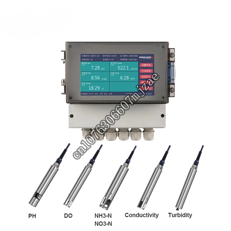 Online Digital PH Sensor ORP Conductivity DO Turbidity COD MLSS TDS Meter Multiparameter Water Quality Analyzer