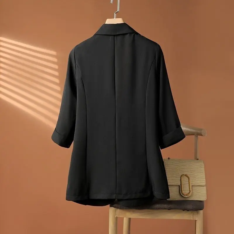 Dames Blazer Maatwerk Ruches Strepen Gewatteerd Gebogen Suède Asymmetrisch Verzameld Koffie Marine Cadeau Single-Breasted Grijze Jeugdflappen