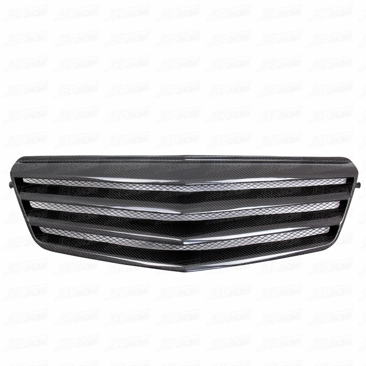 CARBON FIBER CAR GRILLS FRONT GRILLE FOR 2010-2013 MERCEDES BENZ E-CLASS W212 4D