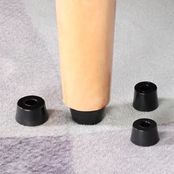 10pcs Black Rubber Machine Feet Shock Pad Non-Slip Furniture Chair Floor Cabinet Table Leg Foot Protector Cover