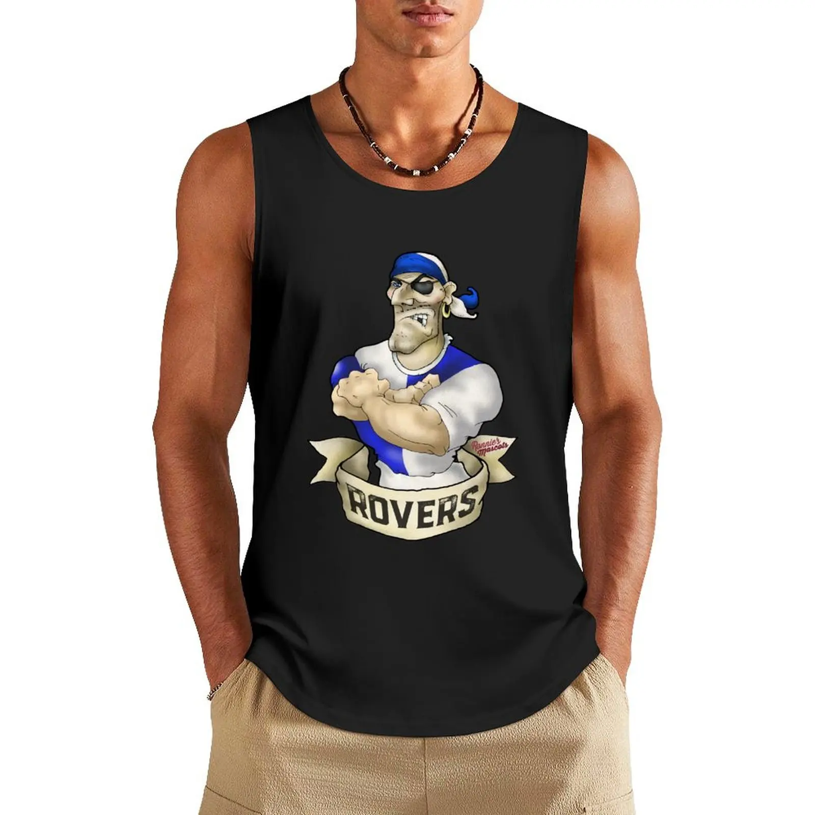 

Bristol Rovers Pirate Mascot Tank Top t-shirts for Men's gym muscular man sports clothes for men