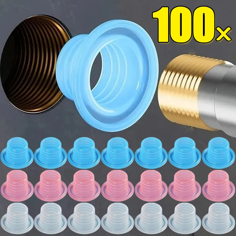 100/10PCS Silicone Sealing Gaskets for Faucet Triangle Valve Leak-proof Rubber Pipe Hose Sealer Washer Gasket Plumbing Plugs