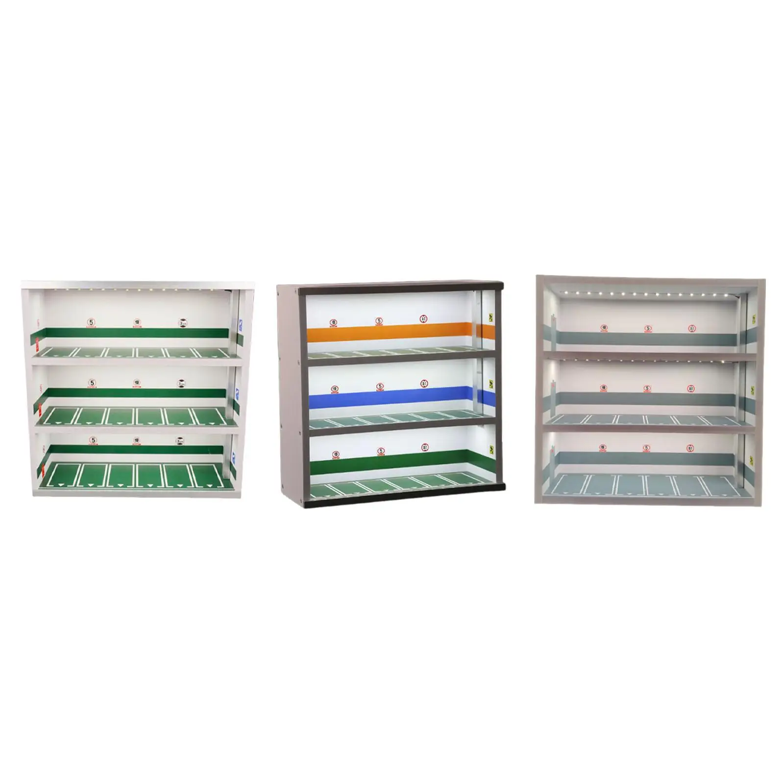 

1/64 Model Car Display Case Simulated Parking Lot Scene Decorative 3 Tiers Dustproof Collectible Gift Ornament Miniature Scene