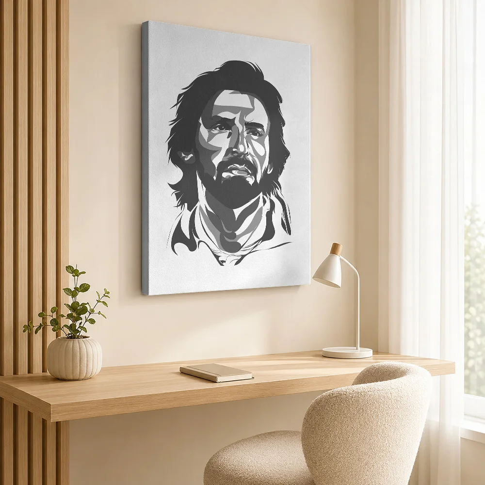 Andrea Pirlo Framed Canvas Poster Customized Modern Aesthetic Wall Paintings Decoration for Office Hallway Gift for Collectors