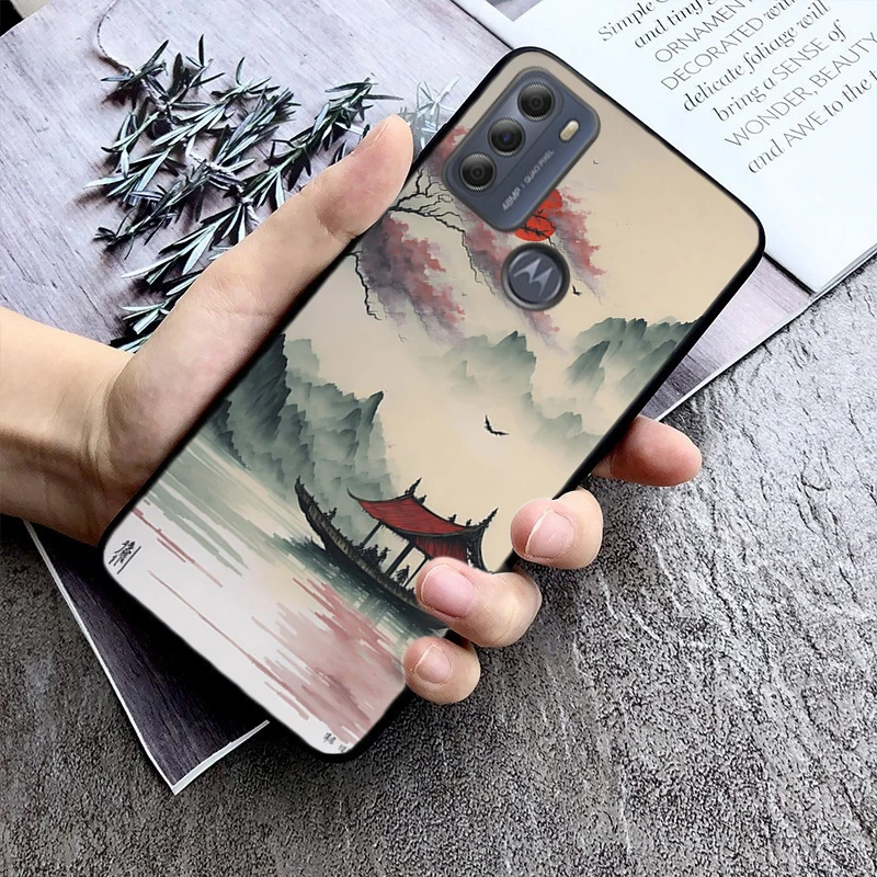 

Japan Style Landscape Scaneary Phone Case For Motorola G Stylus 5G G Play G35 G45 G54 G24 G86 G04S E13 E14 E32 E32S