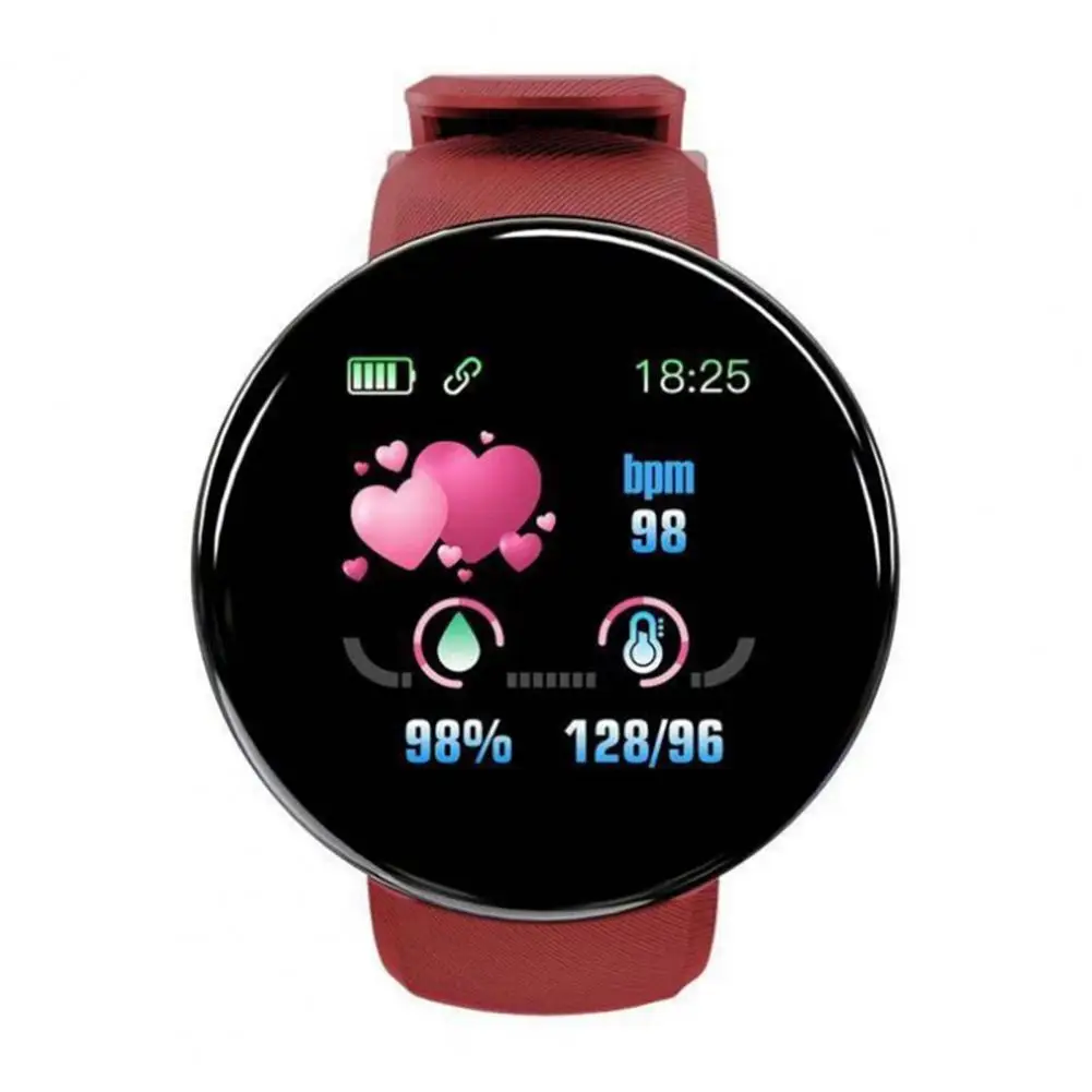 D18 Smart Watch Men Women Heart Rate Clock Blood Pressure Monitor Smart Bracelet Sport Waterproof Smartwatch for IOS