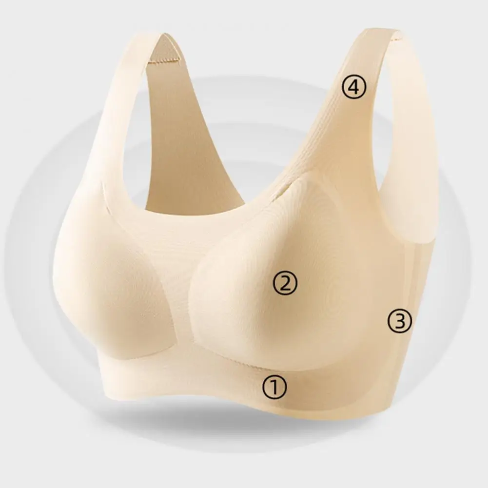 女性フィットネスブラジャー快適なワイヤレスパッド入り Bralette 女性のためのフルカバレッジ Tシャツブラジャープラスサイズソフト通気性下着