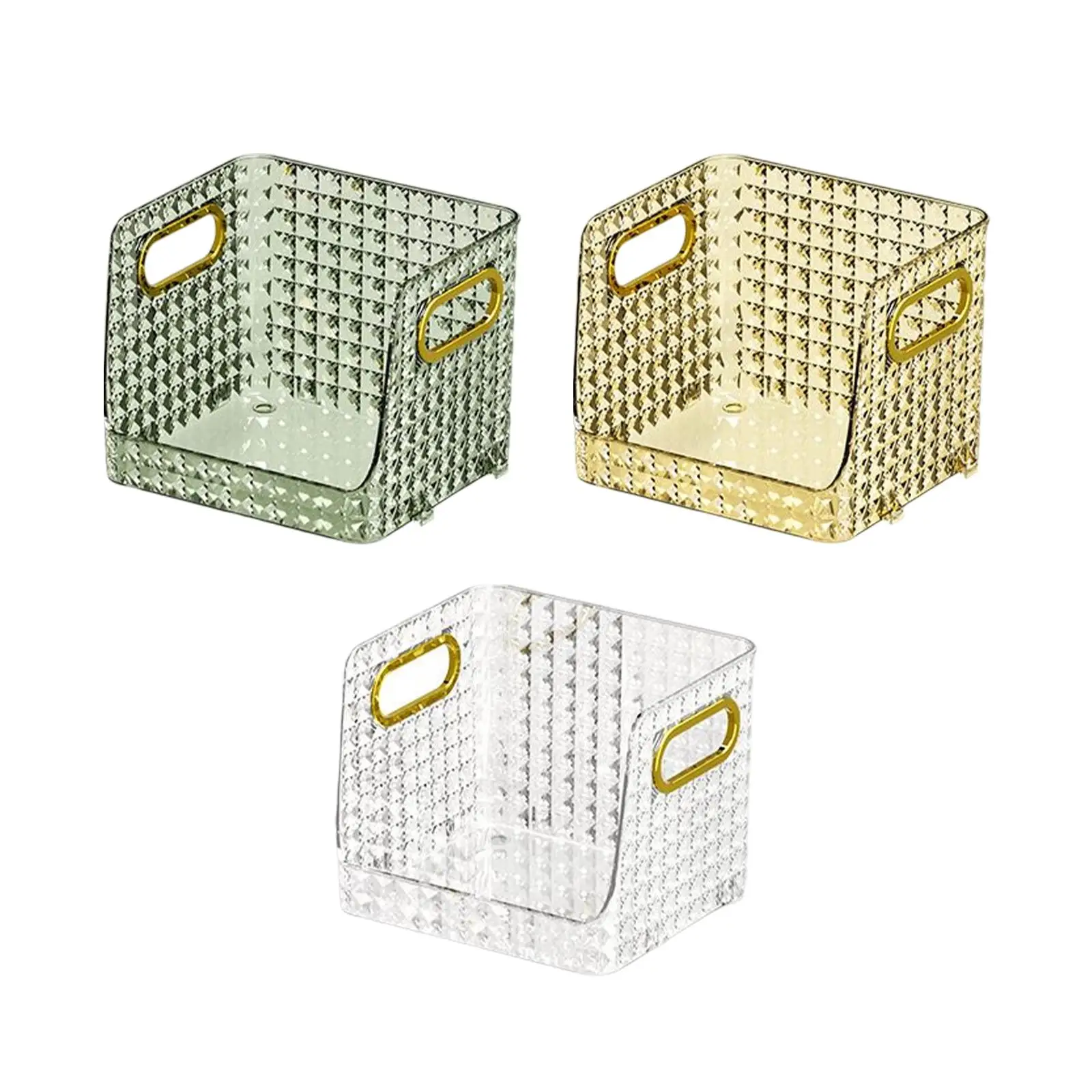 

Portable Desk Makeup Holder Stackable Office Supplies Organizer Basket Storage