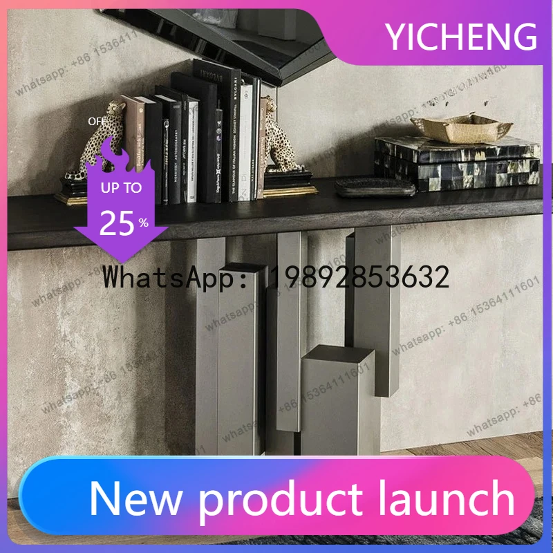 

CC small apartment table marble entrance table premium Italian living room new minimalist designer furniture