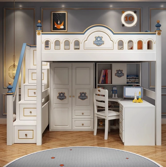 Kinderzimmer Prinzessinnen-Hol – Bunk Bed With Stairs And Slide Bewertung und Preis