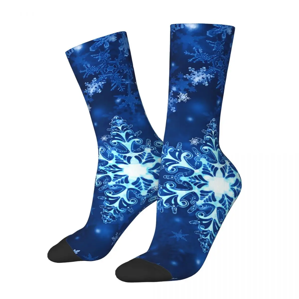 

Retro Snowflakes Crazy Men's compression Socks Unisex Disney Frozen Elsa Harajuku Seamless Printed Funny Novelty Happy Crew Sock