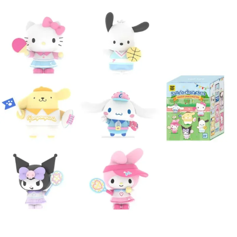 

Original Sanrio Characters Vibrant Sports Meeting Series Blind Box Kawaii Dolls Collectible Figures Trendy Toys Decoration Gifts