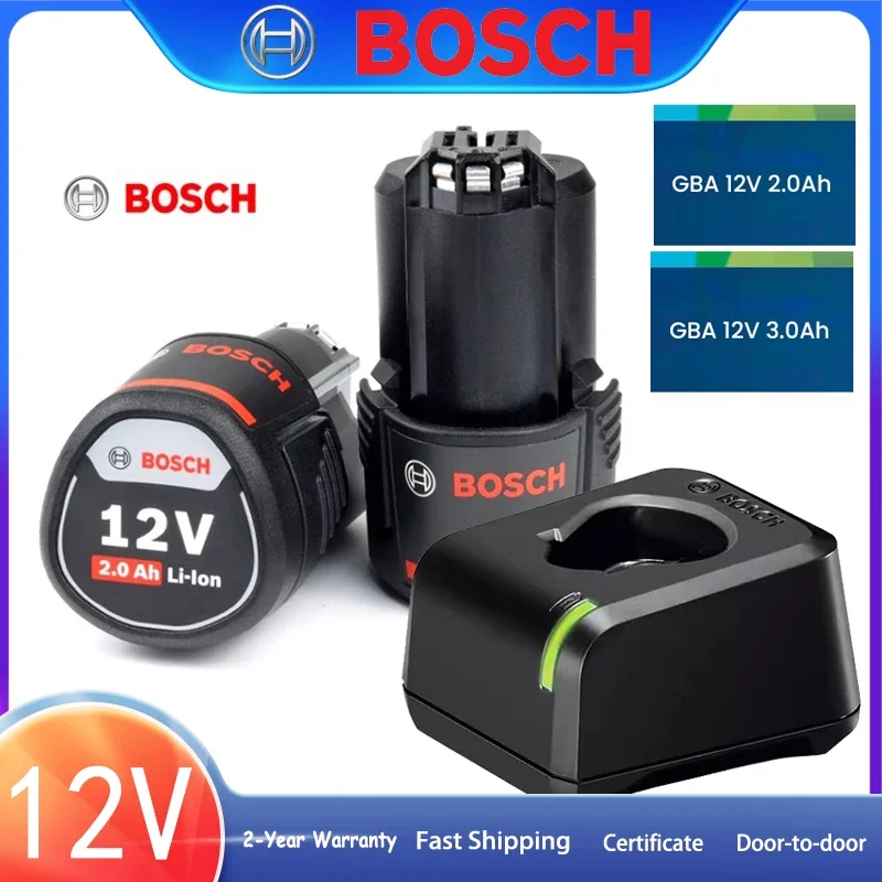 BOSCH 12V 2.0Ah 3.0Ah Li-ion Battery Charger Compatible With 10.8V 12V Power Tool Suit For 12V Electrical Drill Rotating tool