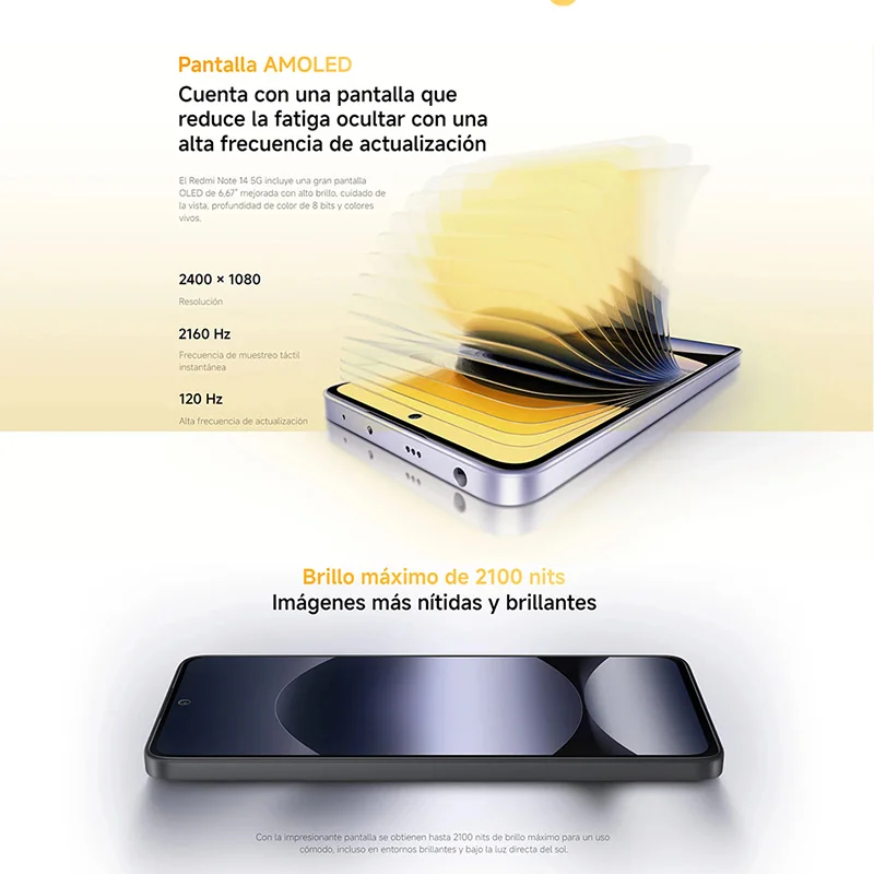 Xiaomi Redmi Note 14 5g Nfc، Mediatek Dimensity 7025-Ultra، كاميرا 108 ميجا بكسل، بطارية 5110 مللي أمبير، شاحن غير متضمن