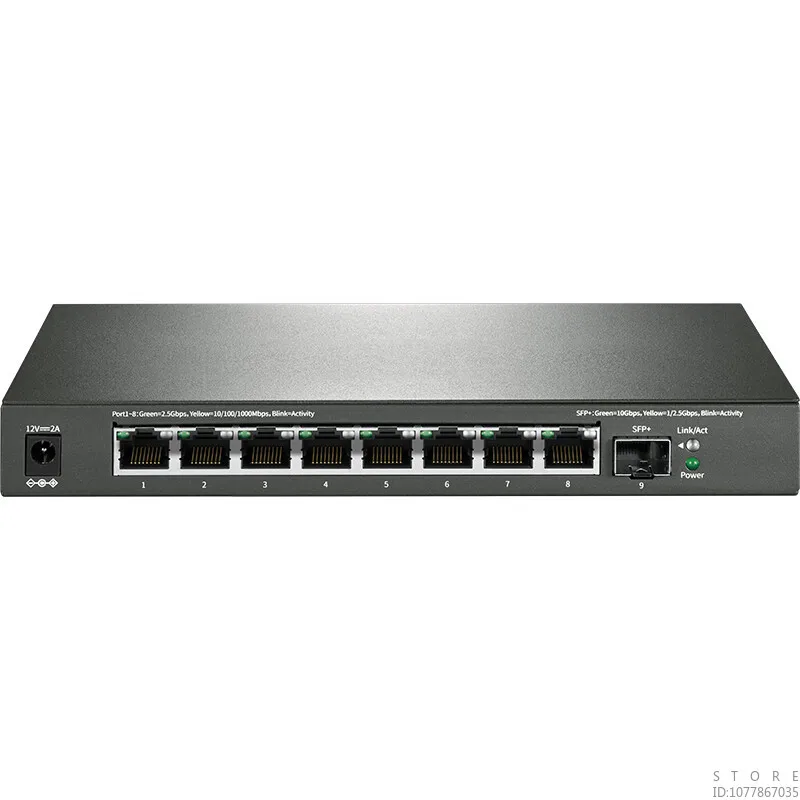 MERCURY 8 Port 2.5G Ethernet Unmanaged Network Switch with 8 x 2.5 Gigabit+1 x 10G SFP+, Plug & Play, Fanless Quiet Metal SE109