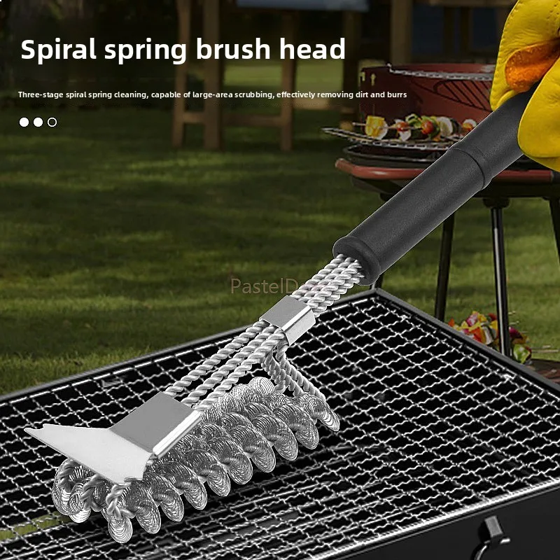 Stainless Steel Cleaning Brush for Kitchen Cookware Pots Pans Grill BBQ Wire Scrubber Heavy Duty Scouring Tool