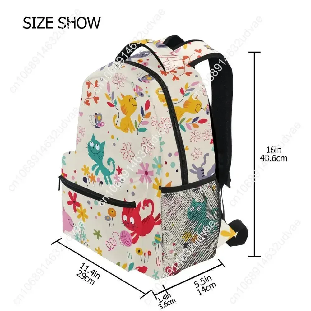 Sacs d'école pour filles et garçons, sacs à dos de chat d'animaux de dessin animé, sac pour enfants, sacs de week-end de grande capacité, sac pour ordinateur portable féminin