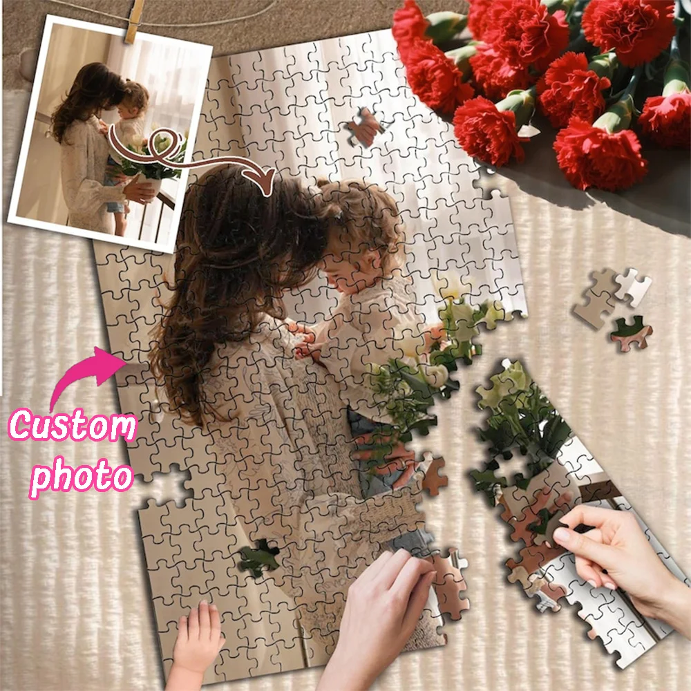 Custom Wooden Jigsaw from Photo 35/300/500/1000pcs Personalized Gift for Special Occasions