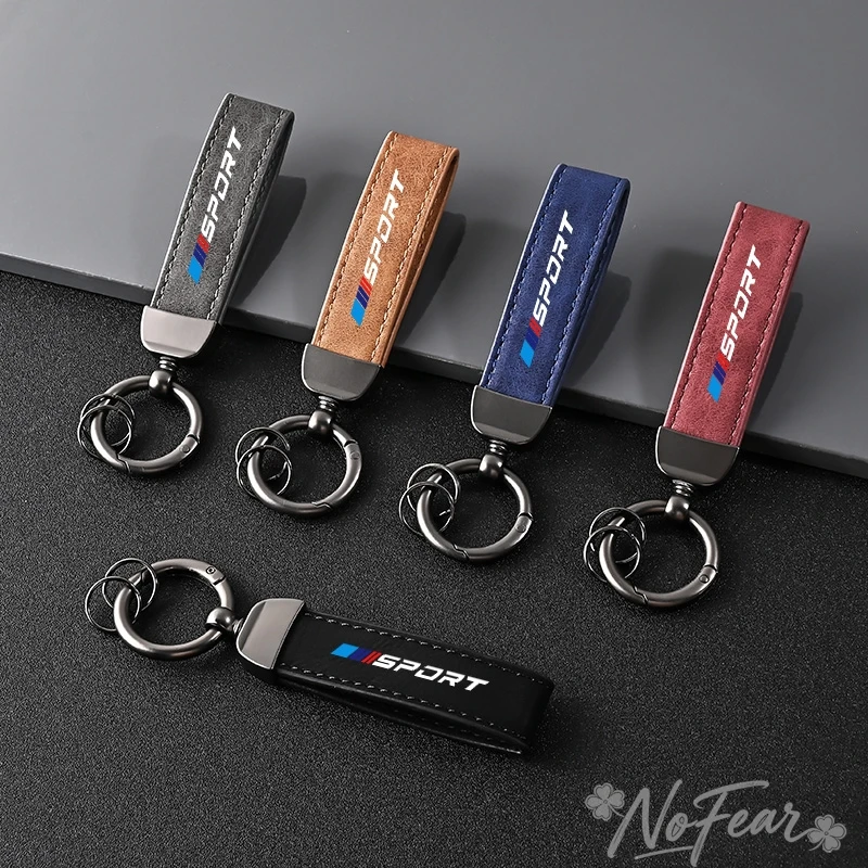 

Car Keychain Ring Leather Zinc Alloy Key Chain Universal Luxury For BMW 3 5 Series G30 G20 F30 F10 E90 E60 X1 X3 E70 F15 F48