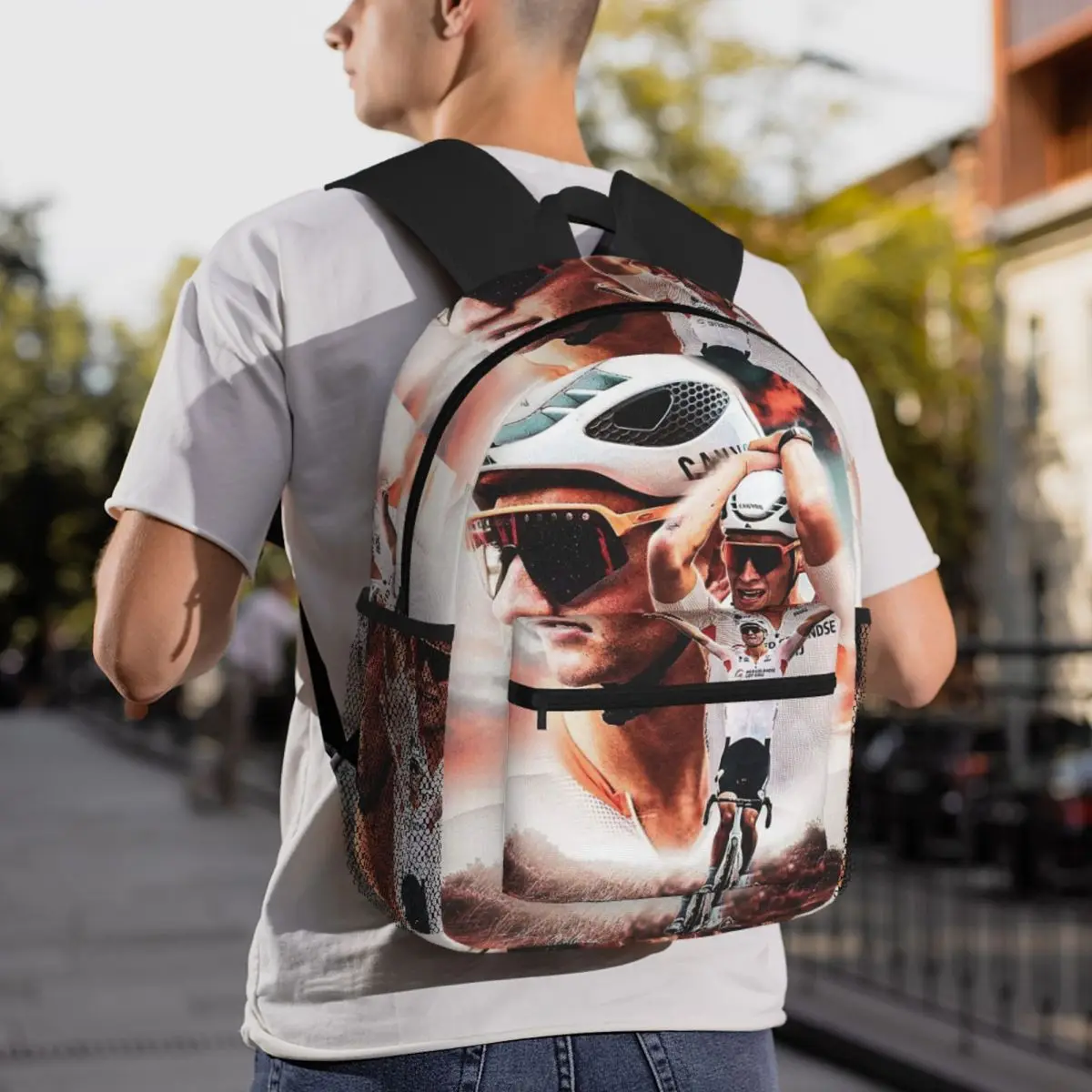 Mathieu Van Der Poel Cyclist MVDP Dutch Cyclist College Backpack Daypack Large Capacity Children BookBag School Bag Shoulder Bag