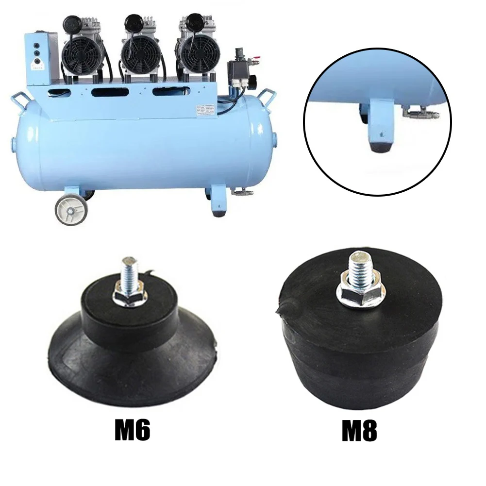 M6/M8 Thread Air Compressor Foot Pad Shockproof Non-slip Components For Air Pumps Oil-free Machines Air Compressors Accessories