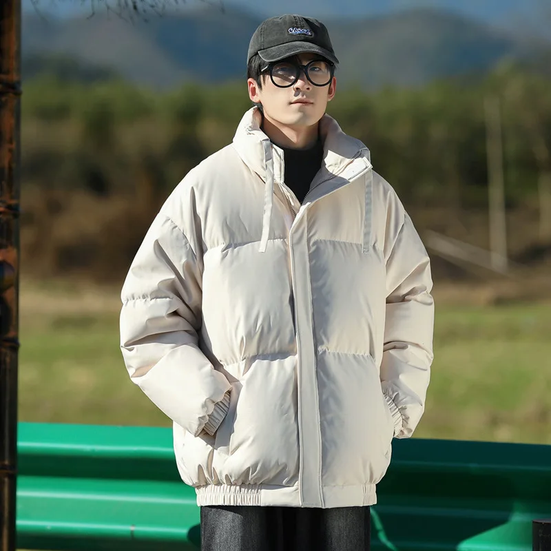 

Зимнее мужское пальто Du down Jaet, теплое пальто большого размера из полиэфирного волокна, городская повседневная белая верхняя одежда Du down Thiened