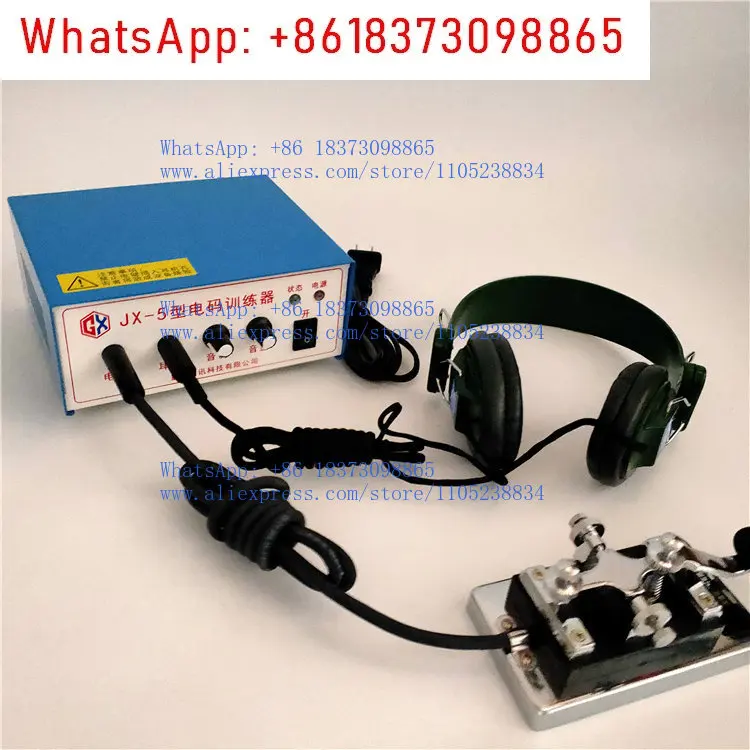 New code JX-5 K4 key earphone kit key trainer Morse code transmitter training