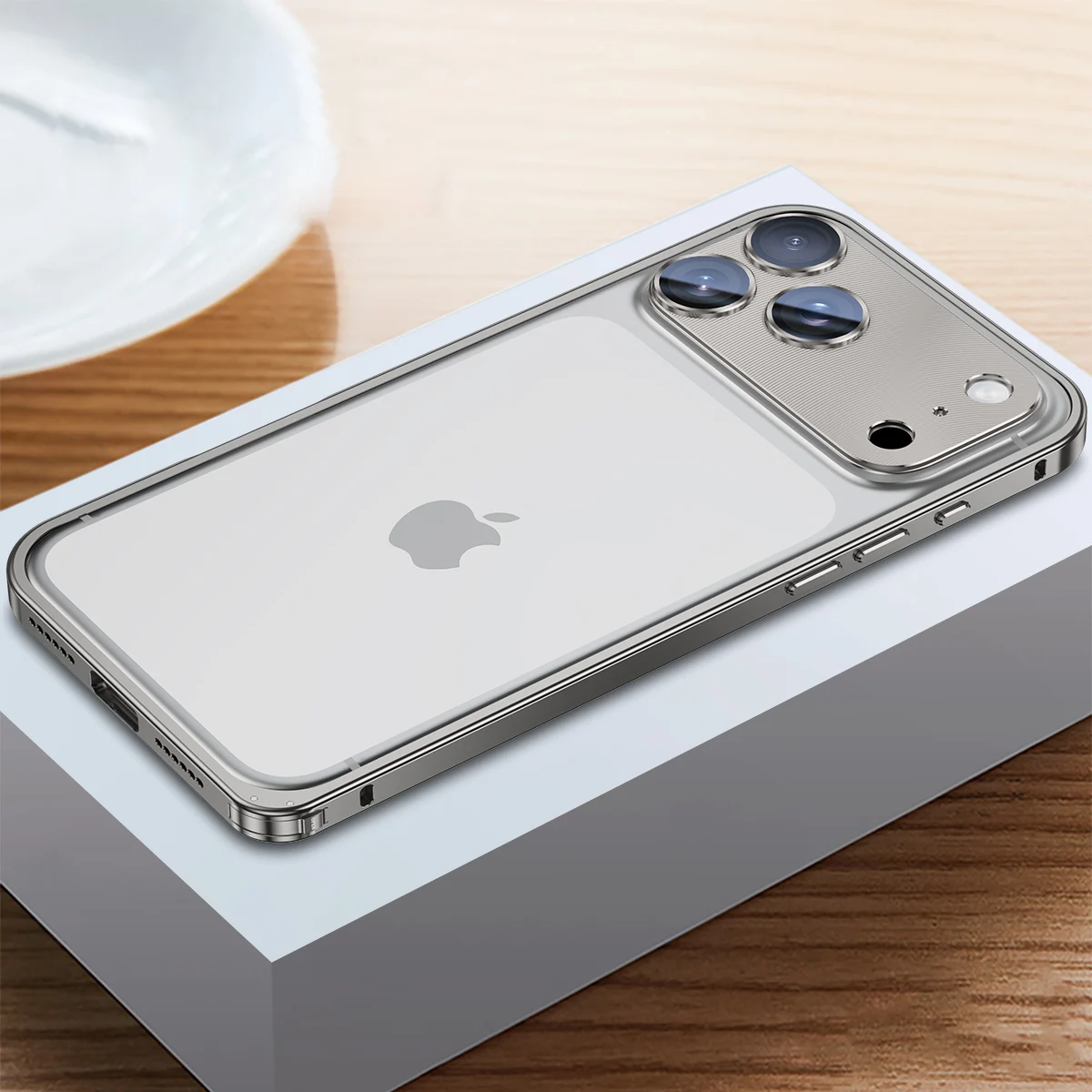 Metal Phone Case For IPhone 12 13 14 15 16 17 Pro Max Cover 16Plus Magnetic Aluminum Frame Phone Shell For IPHON 16 17 Pro Max