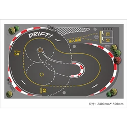 2.4M Drift Track Runway Racetrack Multiple Route for RC 1/28 1/24 Kyosho Mini-Z Mini-Q XRX HGD1 DRZ AMG Wltoys