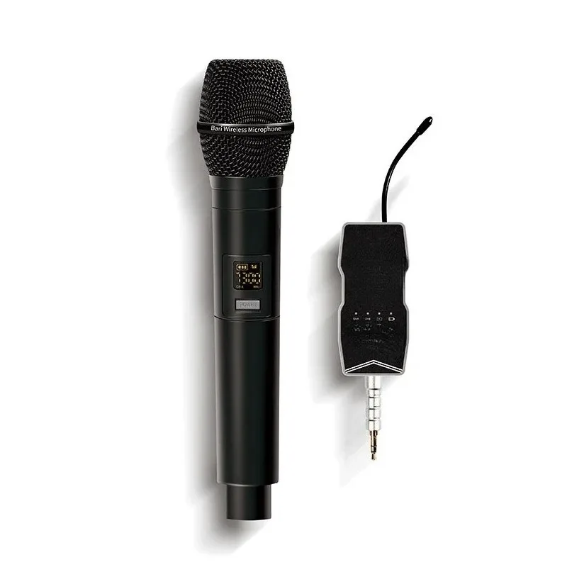 Bari Wireless Cardioid Dynamic Microphone Home Studio Recording Kara OK Singing UHF Adjustable Frequency Handheld Microphon