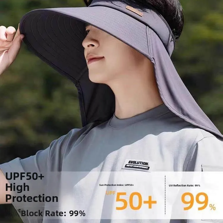 Men's Summer Lightweight Breathable Sun Protection Hat Fishing Outdoor Activities Hair Uncompressed Professional Sunshade Cap