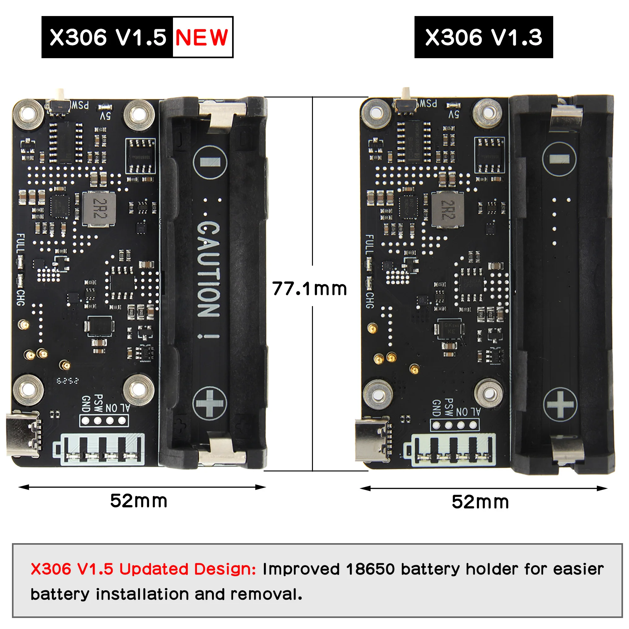 Raspberry Pi Zero 2W için Geekworm X306 18650 UPS Kalkanı