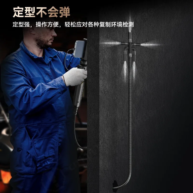 360° Rotatable Endoscope, HD Inspection Borescope, IP67 Waterproof Camera for Auto Repair, Engine Cylinder Visual Detection