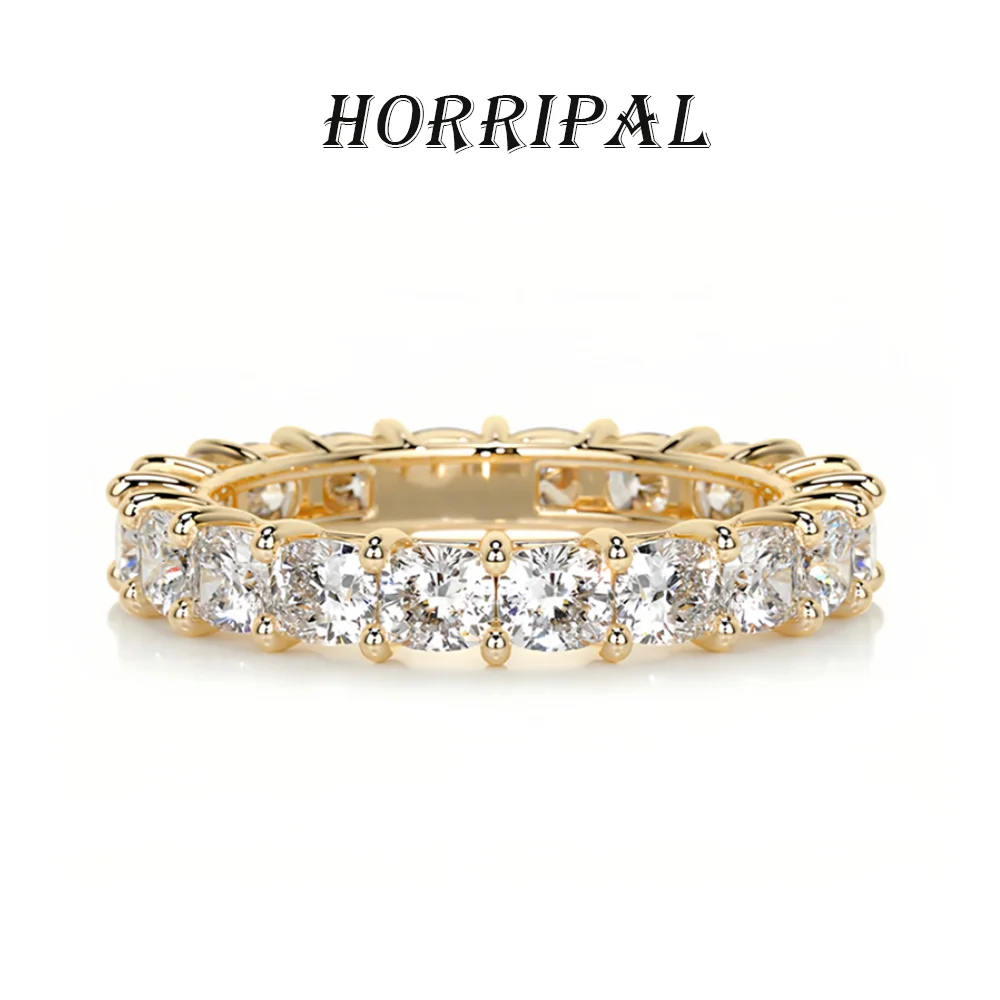 

Кольцо HORRIPAL D VVS1 с муассанитом в форме полукруга, для женщин, сертифицировано GRA, из стерлингового серебра 925 пробы, высококачественные модные ювелирные изделия