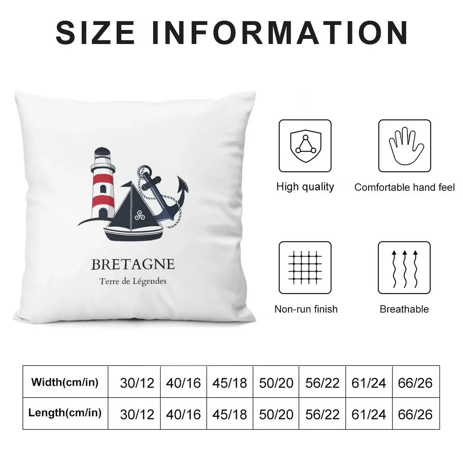 Brittany Terre Breton - Breton Breizh Finistère Morbihan Throw Pillow Cushion Cover For Sofa Couch Pillows pillow