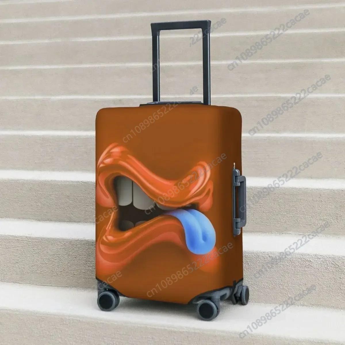 Juste de valise à langue 3D, expression amusante, protection de voyage, étui à bagages utile pour les vacances, cadeau de Noël