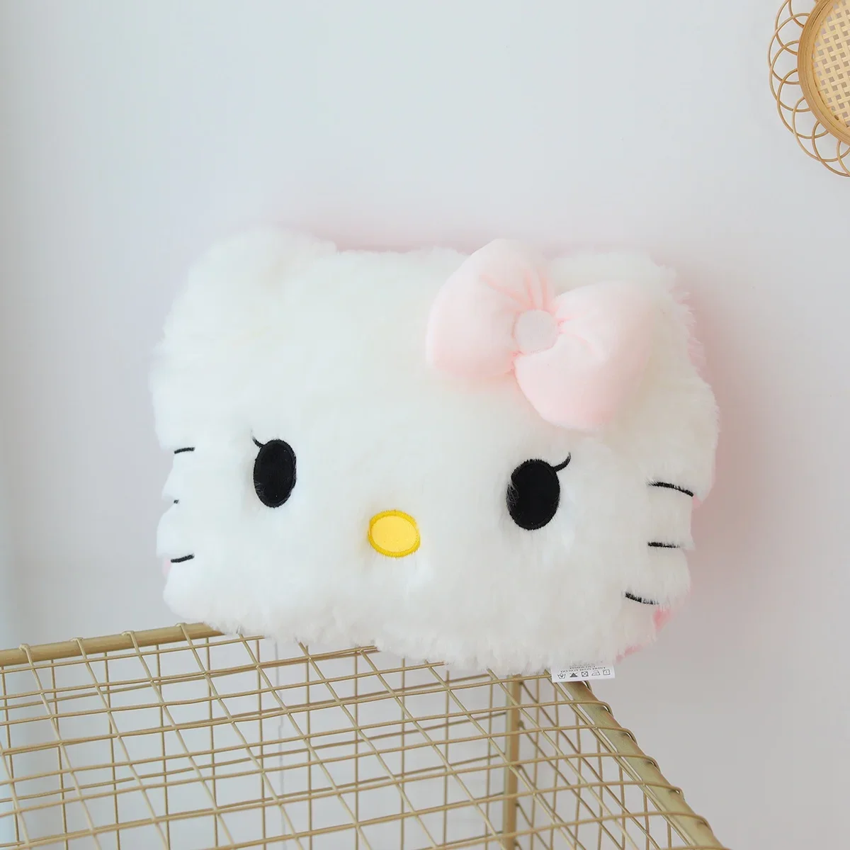 Tamaño grande Sanrio Hello Kitty pajarita almohada cojín trasero suave almohada cómoda decoración de sofá cama almohada abrazo peluches regalo