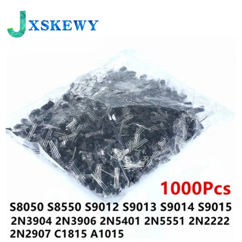 1000pcs 2N2222 2N2222A 2N2907A 2N5401 2N5551 S8050 S8550 S9012 S9013 S9014 S9015 2N3904 2N3906 2SC1815 2SA1015 S9018 TO-92