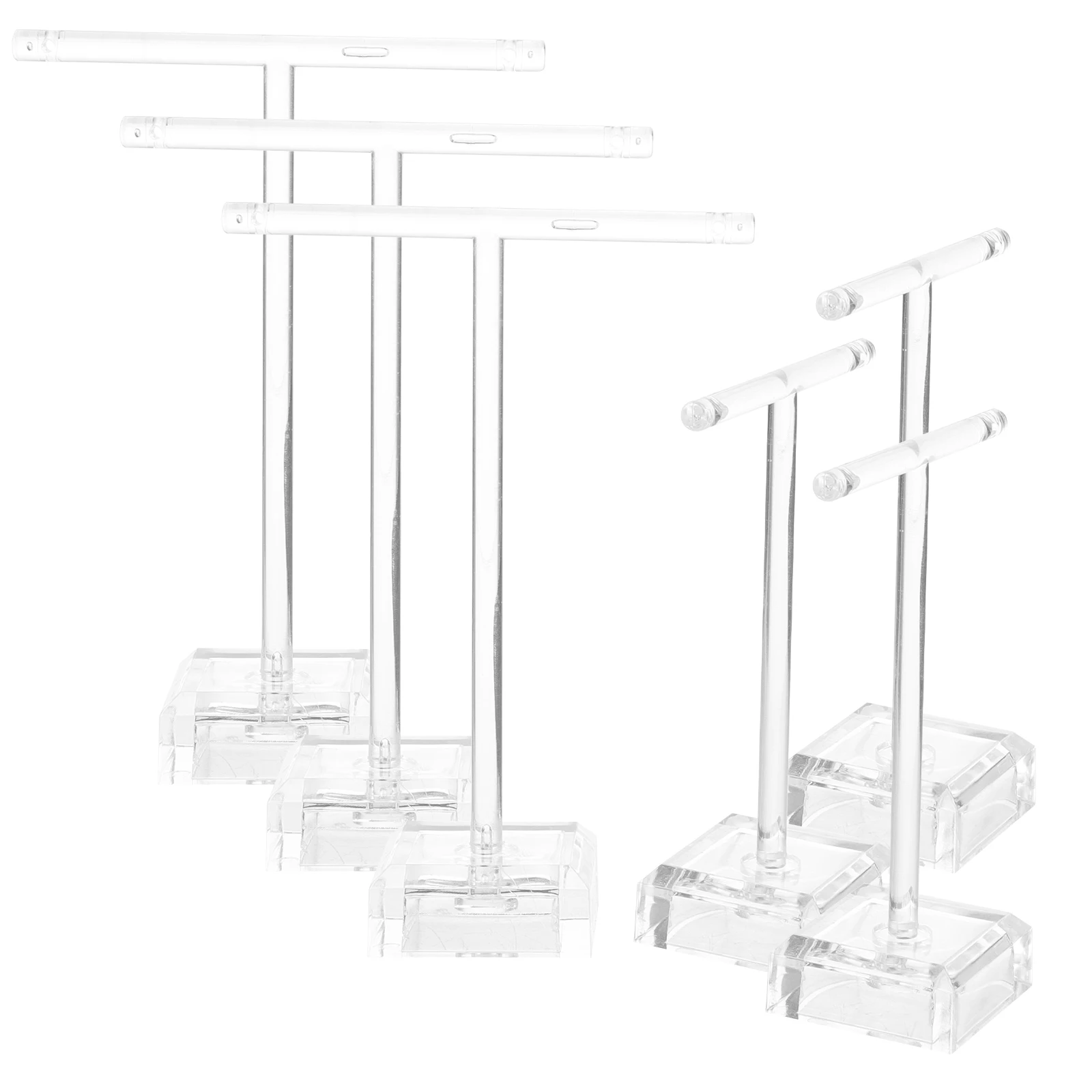 

6pcs Earring Stand Transparent Acrylic Earrings Display Stand Rack Countertop Organizer Dangle Storage Jewelry Tool