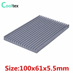 (Special Offer) DIY Aluminum Heatsink 100x61x5.5mm Radiator Heat Sink for Chip LED IC Electronic cooler cooling