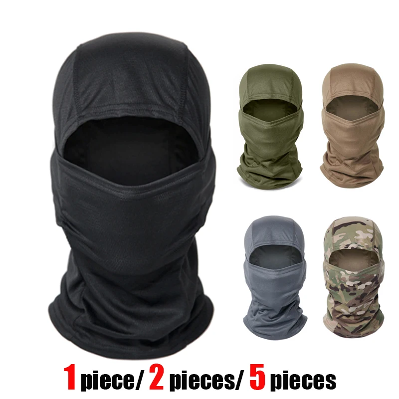 1PC/2Pcs/5Pcs Summer Sunscreen Balaclava Cap Scarf Elasticity Breathable Cycling Full Face Mask Unisex Hiking Fishing Ski Mask
